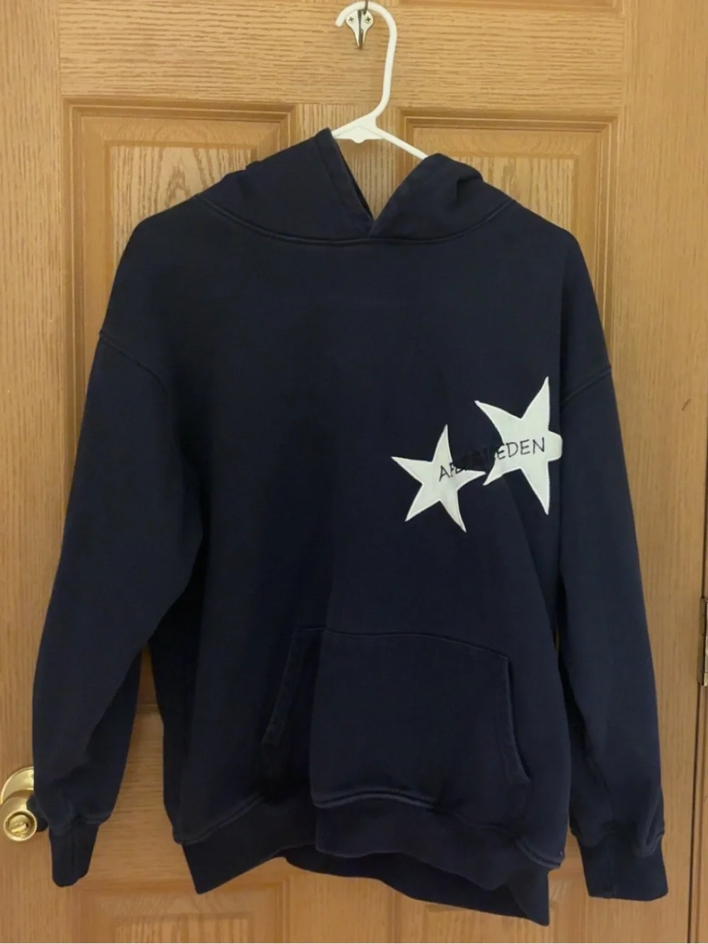 Aelfric Eden Navy Hoodie with White Star Graphic